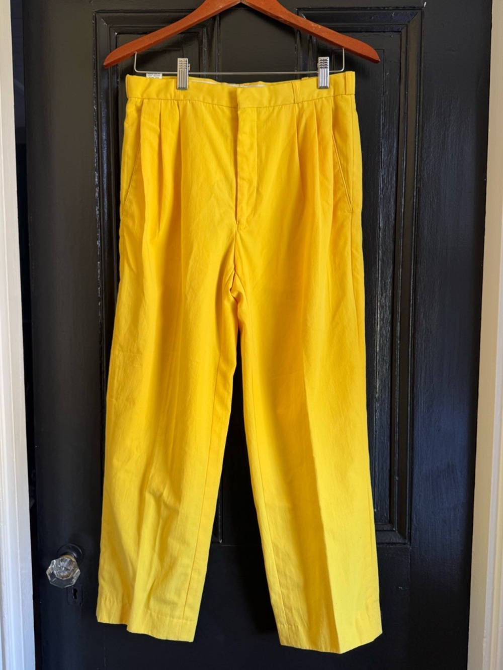 Vintage high rise yellow trousers women’s medium